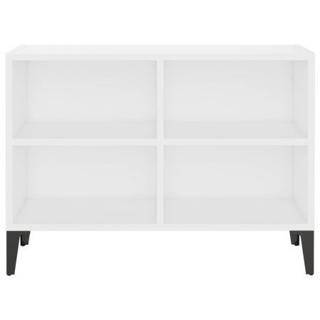 TV Cabinet with Metal Legs White 69.5x30x50 cm