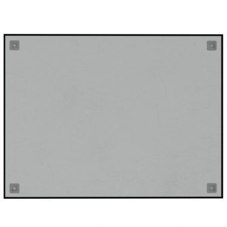 Wall-mounted Magnetic Board Black 80x60 cm Tempered Glass