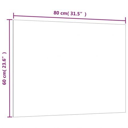 Wall-mounted Magnetic Board Black 80x60 cm Tempered Glass