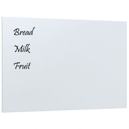 Wall-mounted Magnetic Board White 60x40 cm Tempered Glass