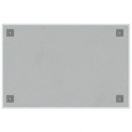 Wall-mounted Magnetic Board White 60x40 cm Tempered Glass