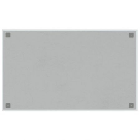 Wall-mounted Magnetic Board White 100x60 cm Tempered Glass