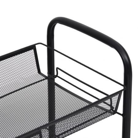 5-Tier Kitchen Trolley Black 46x26x105 cm Iron