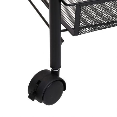 5-Tier Kitchen Trolley Black 46x26x105 cm Iron