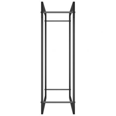 Firewood Rack Matt Black 80x28x86 cm Steel