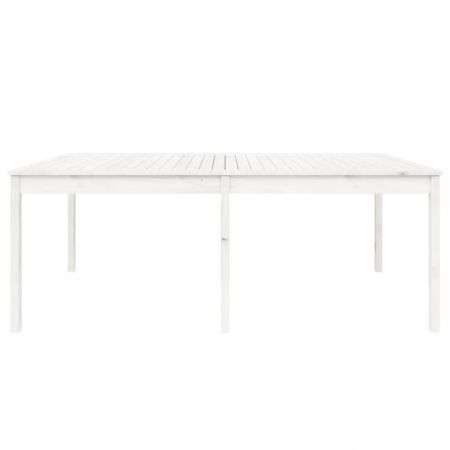 Garden Table White 203.5x100x76 cm Solid Wood Pine