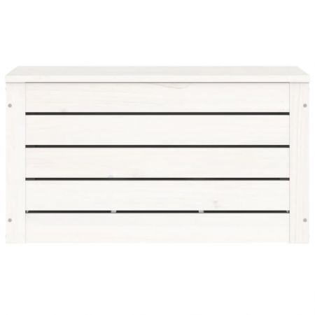 Storage Box White 59.5x36.5x33 cm Solid Wood Pine