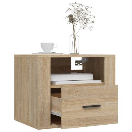 Wall-mounted Bedside Cabinets 2 pcs Sonoma Oak 50x36x40 cm