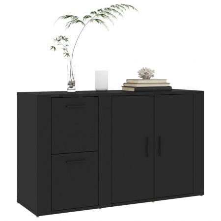 Sideboard Black 100x33x59.5 cm Engineered Wood