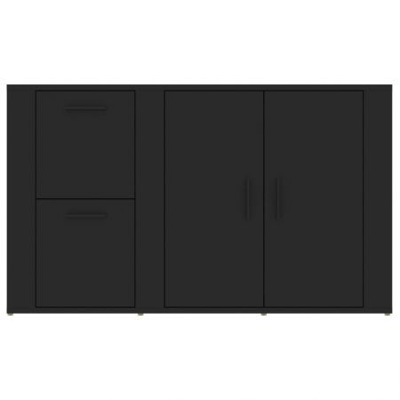 Sideboard Black 100x33x59.5 cm Engineered Wood