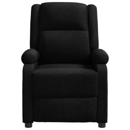 Wing Back Massage Chair Black Fabric