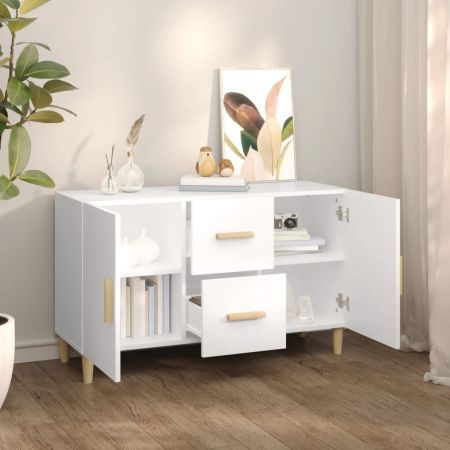 Sideboard White 100x36x60 cm Engineered Wood