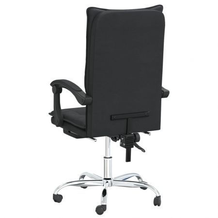 Reclining Office Chair Black Faux Leather