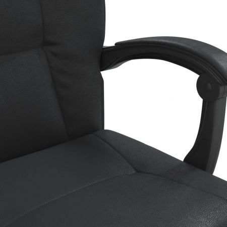 Reclining Office Chair Black Faux Leather