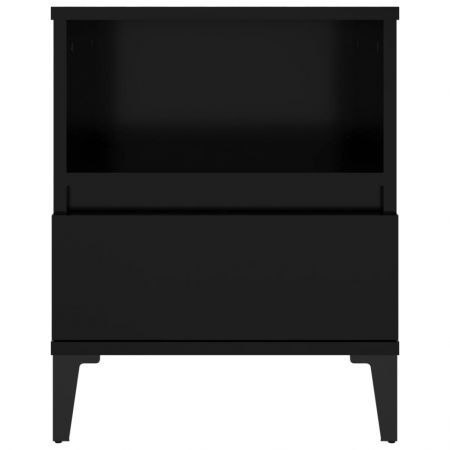 Bedside Cabinets 2 pcs Black 40x35x50 cm