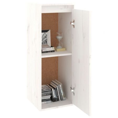 Wall Cabinets 2 pcs White 30x30x80 cm Solid Wood Pine