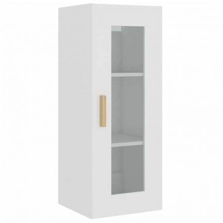 Hanging Wall Cabinet White 34.5x34x90 cm