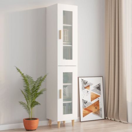 Hanging Wall Cabinet White 34.5x34x90 cm