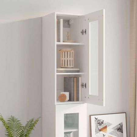 Hanging Wall Cabinet White 34.5x34x90 cm