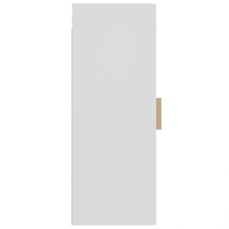 Hanging Wall Cabinet White 34.5x34x90 cm