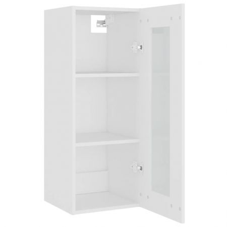 Hanging Wall Cabinet White 34.5x34x90 cm