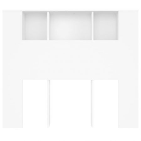 Headboard Cabinet White 120x18.5x104.5 cm