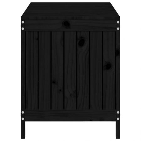 Garden Storage Box Black 115x49x60 cm Solid Wood Pine