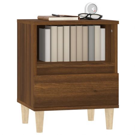 Bedside Cabinet Brown Oak 40x35x50 cm