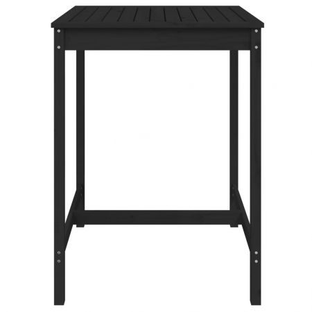 Garden Table Black 82.5x82.5x110 cm Solid Wood Pine