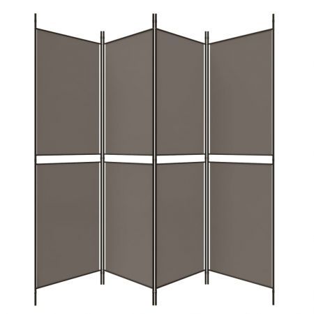 4-Panel Room Divider Anthracite 200x220 cm Fabric