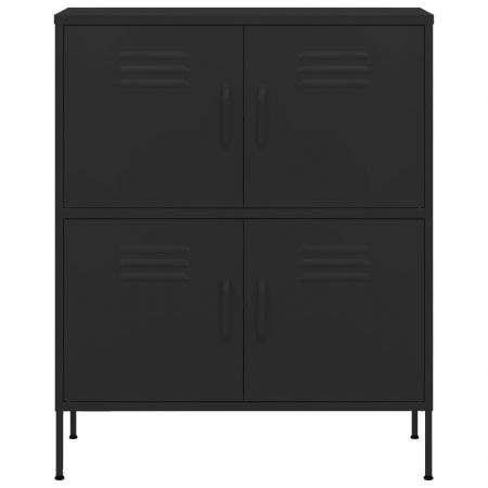 Storage Cabinet Black 80x35x101.5 cm Steel