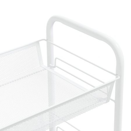 3-Tier Kitchen Trolley White 46x26x64 cm Iron