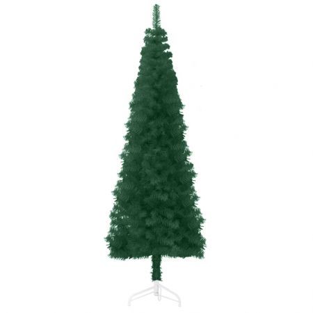 Slim Artificial Half Christmas Tree with Stand Green 240 cm