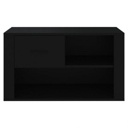 Shoe Cabinet Black 80x35x45 cm Engineered Wood