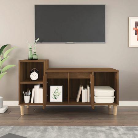 TV Cabinet Brown Oak 100x35x55 cm Engineered Wood