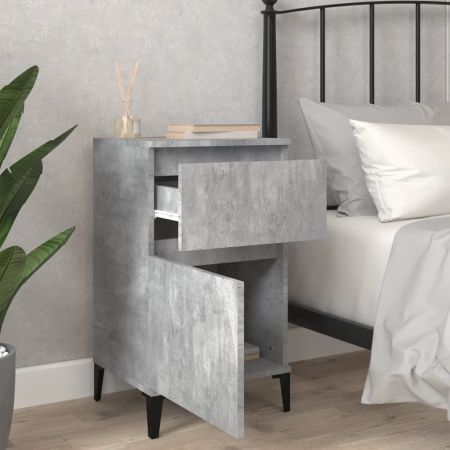 Bedside Cabinets 2 pcs Concrete Grey 40x35x70 cm