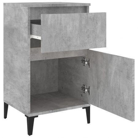 Bedside Cabinets 2 pcs Concrete Grey 40x35x70 cm