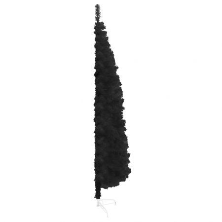 Slim Artificial Half Christmas Tree with Stand Black 150 cm