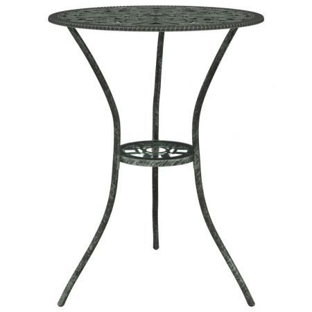 3 Piece Bistro Set Cast Aluminium Green