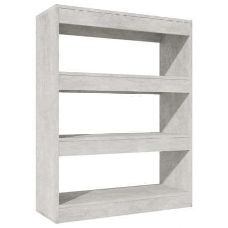 Book Cabinet/Room Divider Concrete Grey 80x30x103 cm Engineered wood