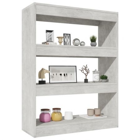 Book Cabinet/Room Divider Concrete Grey 80x30x103 cm Engineered wood