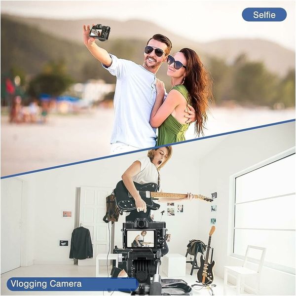 4K High Definition 16X Digital Camera Micro Single Retro with WiFi Time-Lapse Shooting Professional Digital Camera Vlog Applicable to Vlog