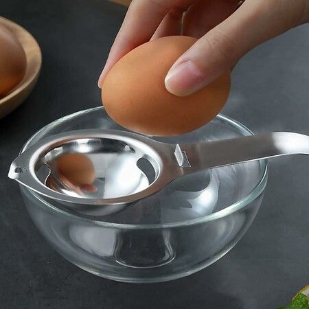 2 Pieces Egg separator, egg white and yolk separator, stainless steel, health and safety, separator, kitchen gadgets