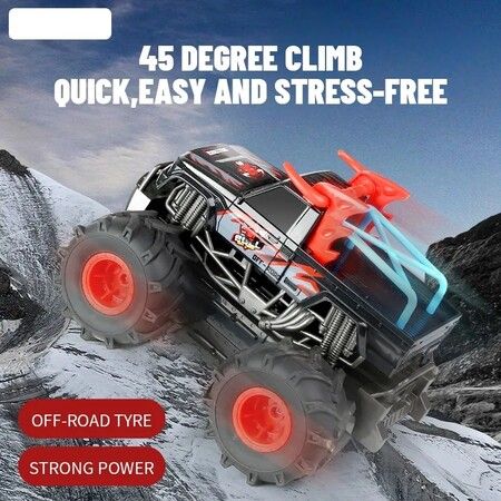 Amphibious RC Car 1:16 4WD OffRoad Remote Control Vehicle Double Sided Flip Driving Drift Rc Cars Suitable For Desert And Pool (Red)