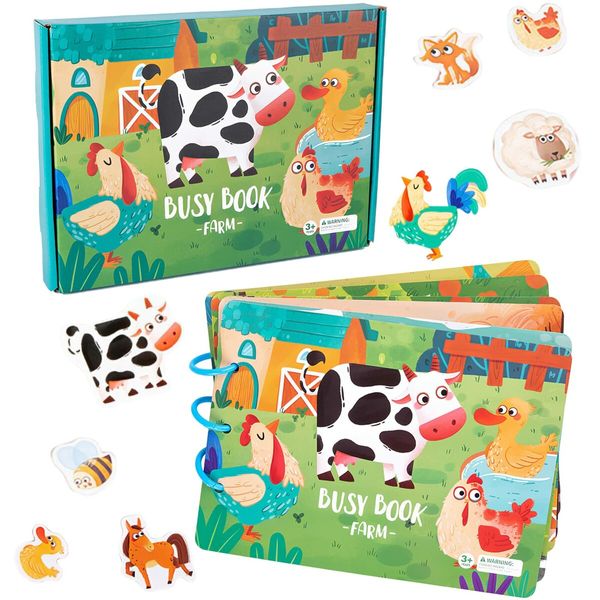 DIY Quiet Book Montessori Busy Book for Kids FARM Preschool Learning Activities Learning & Education Toys