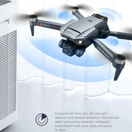 Brushes Obstacle Avoidance 4K HD Drone Optical Flow Hovering with Flagship Five Camera Flodable Quadcopter-2 batteries