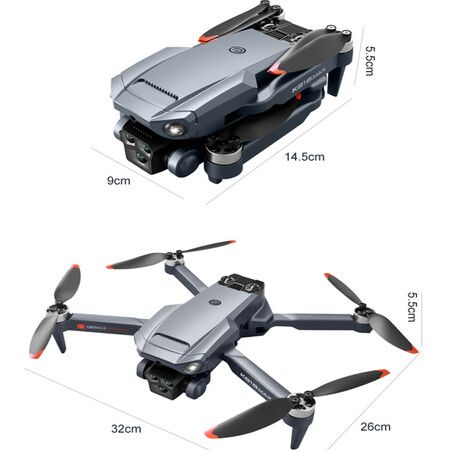 Brushes Obstacle Avoidance 4K HD Drone Optical Flow Hovering with Flagship Five Camera Flodable Quadcopter-2 batteries