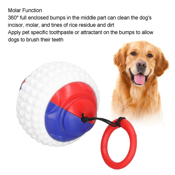 Dog Ball on a Rope Training Dog Treat Toy Ball Throwing Ball Interactive Outdoor Tossing for Pet Dog(Blue)