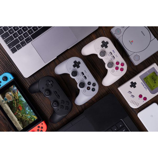 8BitDo Pro 2 Bluetooth Controller for Switch,PC,Android,Steam Deck,Gaming Controller for iPhone,iPad,macOS and Apple TV (Grey)