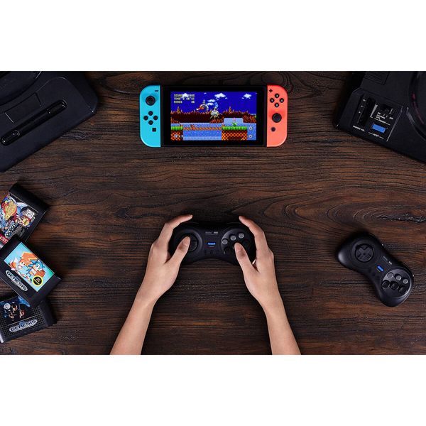 8Bitdo M30 Bluetooth Controller for Switch,Windows and Android,6-Button Layout for SEGA's Classic Games (Black)